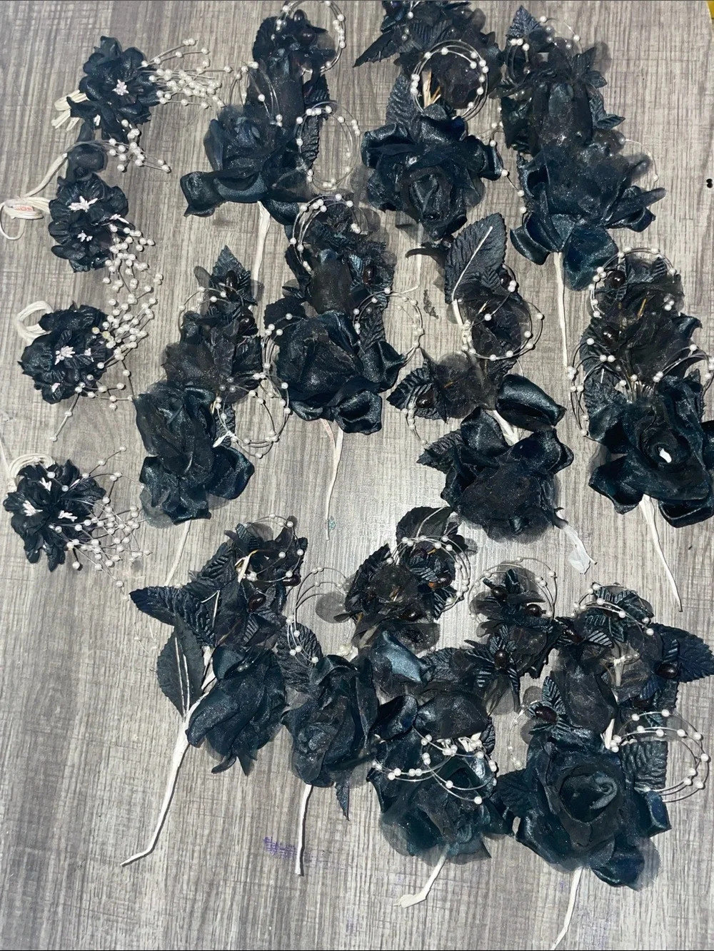 Halloween Black artificial Flowers